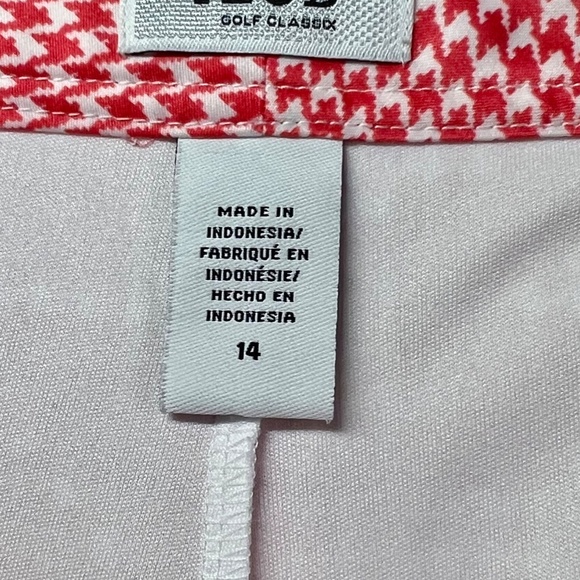 Izod women's pink houndstooth stretch golf skirt w/pockets size 14 NWOT ⛳️ - Picture 9 of 11